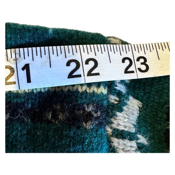 Eddie Bauer AKA Fair Isle Tall XL VTG Holiday Nordic Christmas Geometric Green - Picture 7 of 15